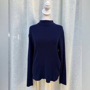 1990 Options navy blue long sleeve high neck acrylic sweater